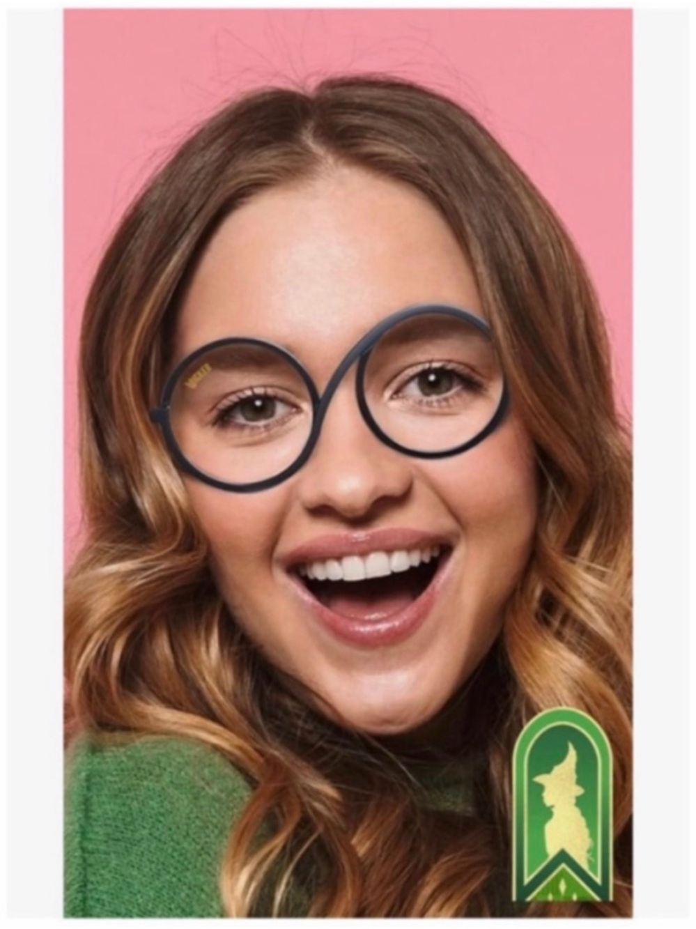 Wicked Women's Round Black Fashion Glasses-Official Elphaba Fun Glasses👓